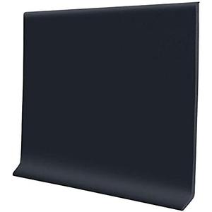 PRO FLEX Black Vinyl Wall Base Ultra Thick (1/8 inch), 6 inch X 80 ft Non Glued Wall Base Trim Durable and Flexible - Easy Install Vinyl Floor Base that Resists Scuffing and Cracking