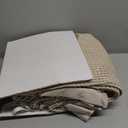 YnM Cotton Waffle Weave Duvet Cover for Weighted Blankets with 16 Strings (Oatmeal,48''x72'')