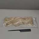 SARLA Invisible Wire Hair Extension with 3 Clips Synthetic Long Beach Wave Hairpiece Transparent Adjustable Headband for Women 24 Inch Dirty Blonde