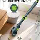 Electric Cleaning Brush, Dual Head Power Brush Scrubber with Infrared Control, 8-in-1 Cordless Power Scrubber for Bathroom & Shower, Electric Scrubber with Adjustable Handle for Bathtub, Tile, Floor