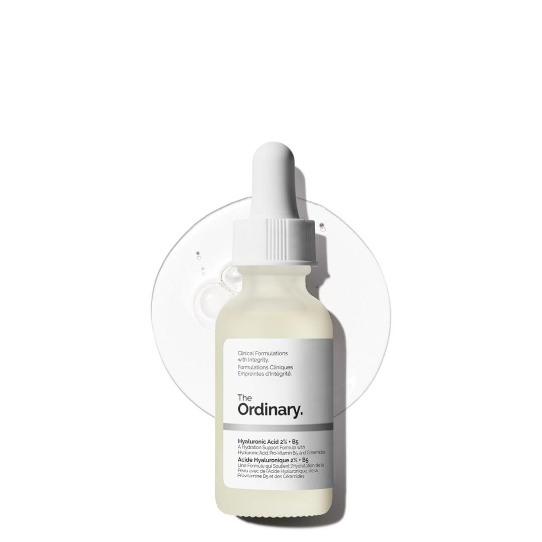 The Ordinary Hyaluronic Acid 2% + B5 (with Ceramides), Multi-Depth Hydration Serum for Plumper, Smoother Skin (1 Fl Oz (Pack of 1))