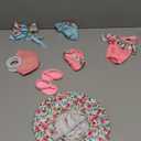Kajaia 8 Pcs 18 Inch Doll Clothes and Accessories Summer Dolls Swimsuits Beach Playsets Include Doll Swimsuit Bikini Dress Flip Flops Hat Sunglasses Handbag Swim Accessories for 18 Inch Girl Dolls