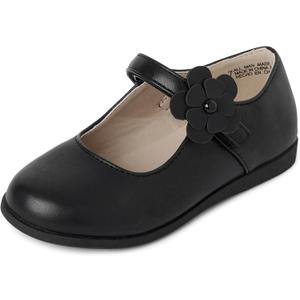 The Children'S Place Baby-Girls And Toddler Closed Toe Maryjane Flats (Black Flower)