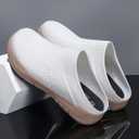 Lightweight Slip-On Clog Shoes for Women & Men  Breathable Knit Upper, Soft Cushioned Sole, Indoor Outdoor Comfort Mules (9.5, White)