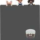 KVK Extra Extra Large Silicone Dog Food Mat 39.443.3in and 128oz Silicone Bag Set, Super Size Waterproof Pet Feeding Mat & Container, Non-Slip, Chew-Resistant Floor Protection (Dark Grey&Clear)