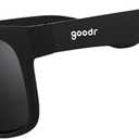 goodr Hooked on Onyx Polarized Sunglasses for Men & Women, Large Sized (BFG), Black Solid Frame with Black Non-Reflective Glare Reducing Lenses, UV400 Protection, No Slip, No Bounce