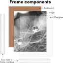 Americanflat 16x20 Picture Frame with Polished Front Cover - Set of 3 - Slide-In Photo Frame with Buildable Molding - Fusion Collection - Picture Frames for Wall Display - White
