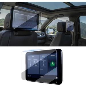 Moonlinks 2PCS Tempered Glass 12.6" Rear Seat TV DVD Media Screen Protector Compatible with 2021-2024 2025 Yukon Display Protector for 2021-2025 Chevy Tahoe Suburban& GMC Yukon Denali Accessories