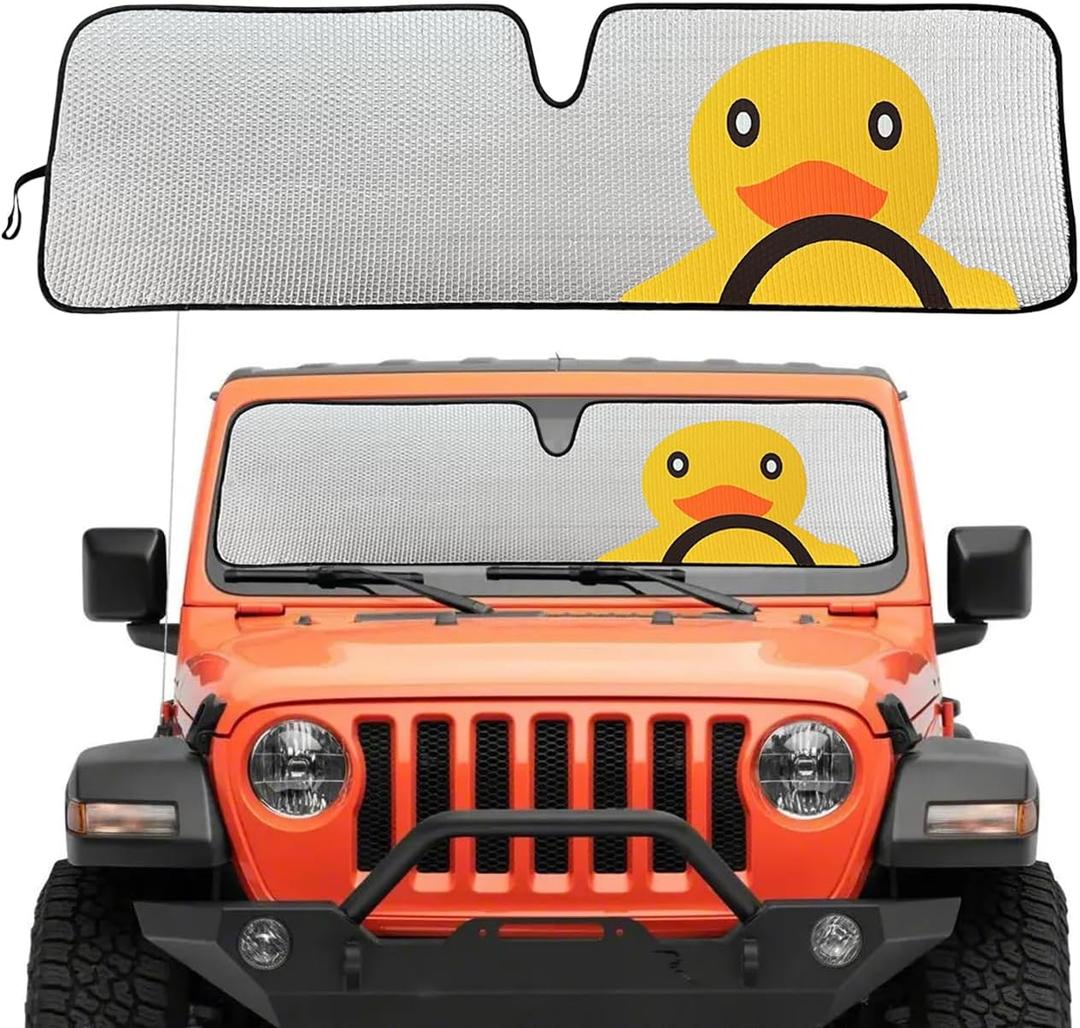 Windshield Sun Shade,Shade Heat Shield for Jeep,Sunshade Windshield for Jeep Wrangler,Windshield Cover,Sunshade Compatible with Jeep Wrangler TJ JK JL &Gladiator JT 2/4 Door,1Pcs