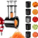 Slicer Shredder Attachment for KitchenAid Mixer - 5 Blade Cheese Grater & Veggie Slicer Accessories