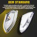 LED Side Mirror Light Turn Signal Bulb Puddle Lamp Lens Cover Fit For Dodge Ram 1500 2009-2018 Ram 2500 2010-2018 Replaces 68064949AA/68064949AA 68232479AA/68232479AA