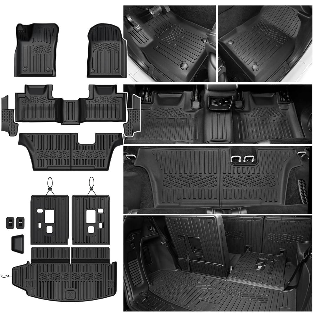 JOULARISE Floor Mats for Dodge Durango 2016-2027 7 Seats w/Bench Seats
