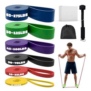 Adostob Resistance Bands Set with Door Anchor, Multi-Levels Pull Up Assistance Bands, Exercise Bands for Working Out, Stretching, Muscle Training, Physical Therapy (Men/Women), 45-100lbs