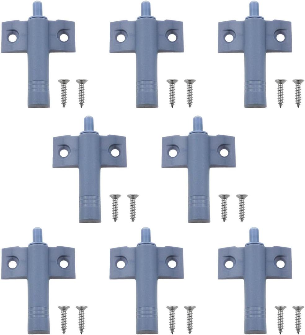 Plastic Soft Closing Cabinet Door Damper Soft Closing Damper Buffer Closing Damper Cabinet Door Damper for cabinets Cabinet Door Drawer, etc. (Grey with Mounting Screws) 10pcs