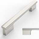 Amerdeco 10 Pack Brushed Satin Nickel Cabinet Pulls 5 Inch(128MM) Hole Centers Kitchen Cabinet Handles Hardware