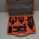 Orion Motor Tech 5-in-1 Ball Joint Separator, Pitman Arm Puller, Tie Rod End Tool Set for Front End Service, Splitter Removal Kit (RB06) (Red Case Black Puller)