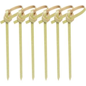 300PCS 4 Inch Bamboo Cocktail Picks - Knot Picks, Skewers, Toothpicks for Appetizers & Events (Green)