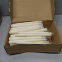 Baquler 50 Pcs 8.5 Inches Flameless Taper Candles Bulk Battery Operated Taper Candles Ivory LED Candlesticks Flickering for Christmas Wedding Home Decor