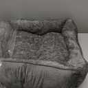 Dog Bed for Small Dogs Washable, Super Soft Durable Cat Bed, Warming Soft Calming Puppy Bed Pet Bed with Anti-Slip Bottom, Grey, 20 x 19 x 6inch