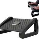 Ergo Life Adjustable Footrest Under Desk, Comfort Foot Stool at Work, 6-Position Multi-angle Adjustable Foot Pedal, Ergonomic Posture Support, Office and Home (Black)