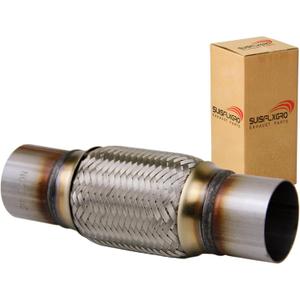 Exhaust Flex Pipe Universal Type 100% Stainless Steel For Heavy Duty and Cars (1 PC, 2.5X6X10)