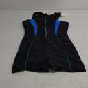 Women's Athletic Boyleg One Piece Swimwear Pro Swimsuit with Zipper Bathing Suit Training (X-Large, Black)