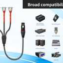 XLR Pass Through Cable,2FT, XLR Female to D-Type 3 Male Splitter Cable,20AWG 6N Silver-Plated Copper Conductor No Solder,for Stage Box,Patch Panel,Floor Box-No Solder Pro Audio Installations