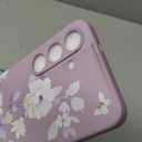 Yucenx for Samsung Galaxy S25 FE 5G Case with 2X Screen Protector, Girls Women Florals Liquid Silicone Phone Case, Shockproof Anti-Scratch Soft Protection Case for Galaxy S25 FE 5G (Purple)