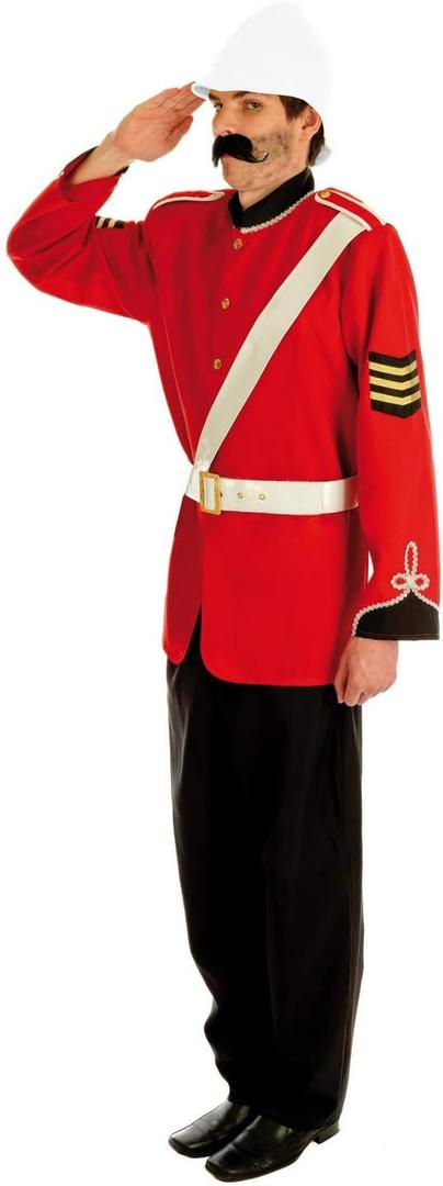 fun shack Boer War Military Costume for Men - British Soldier Halloween Outfit for Adults, Historical Dress Up (Medium)