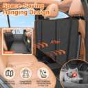 Hard Bottom Car Seat Cover for Dogs.Black Waterproof Dog Seat Cover for Back Seat Extender for Dogs,Scratch-Proof and Anti-Slip Car Dog Hammock for Large Dogs SUV,Black(Holds 500 Lbs)