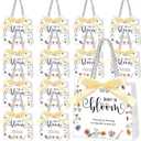 Spakon 25 Sets Baby in Bloom Baby Shower Party Favors Bags Wildflower Gift Bags with Handle and Bow Ribbon for Birthday Party Supplies Decoration
