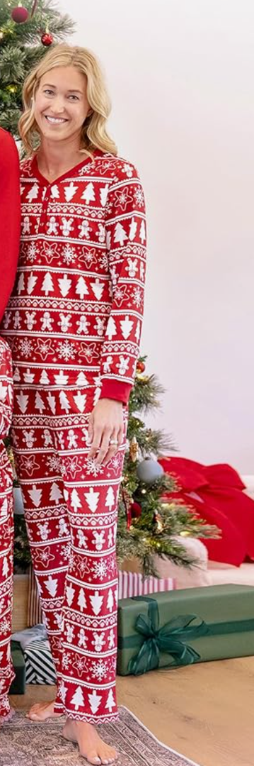 PATPAT Family Christmas Pajamas Matching Sets Holiday Christmas Pjs for Womens Kids Sleepwear including Socks, S