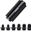 EVIL ENERGY Inline Fuel Filter 100 Micron with 6AN 8AN 10AN Adapter Universal 50MM