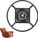 Frassie 24 Inch Recliner Chair Swivel Ring Base Replacement with 10 Inch Plate, Heavy Duty Rocking Single Sofa Bottom Ring Part