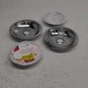 4 Pack Chrome Drip Pans, Compatible with Whirpool Kenmore Frigirate Stove Top Drip Bowls. Include 2 Pcs 6'' Range Replacement Drip Pans and 2 Pcs 8 '' Cooktop Drip Pans (Frigidaire, Silver)