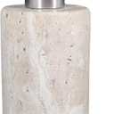Natural Travertine Marble Soap Dispenser with Stainless Steel Pump, Marble Lotion Liquid Soap Bottles for Kitchen Bathroom