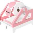 MUNBYN Label Holder for Rolls and Fan-Fold Labels, Thermal Sticker Roll Holder for Desktop Thermal Printer Shipping Supplies Industrial Paper, Pink