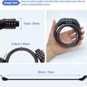 Bike Lock Cable, 30-inch Combination Lock, 4-Digit Resettable, Black