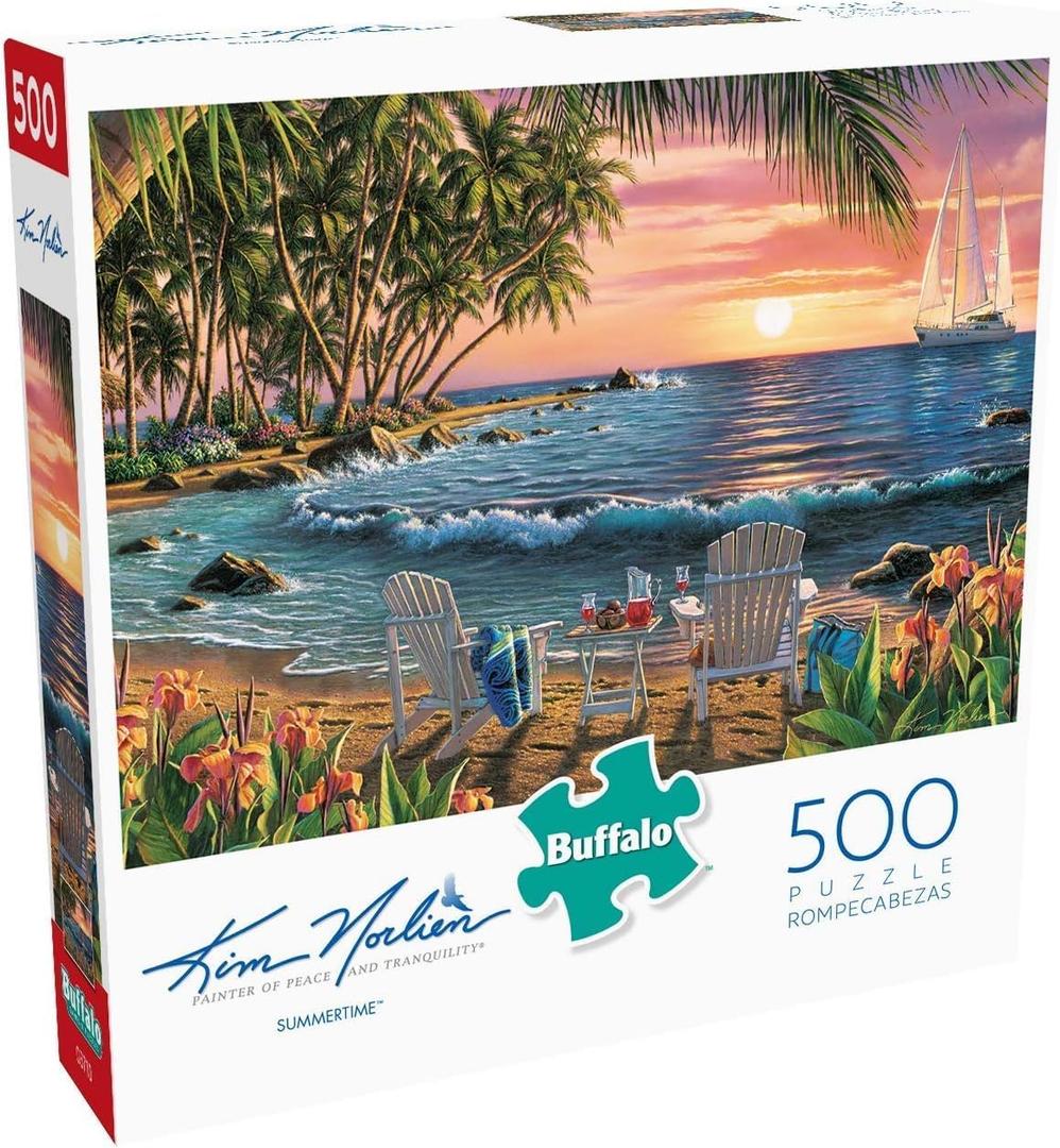 Buffalo Games - Kim Norlien - Summertime - 500 Piece Jigsaw Puzzle For Adults -Challenging Puzzle Perfect for Game Nights - Finished Size is 21.25 x 15.00 (Multicolor)