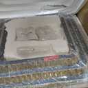 Miuyhji Elegant LED Gold Crystal Raindrop Ceiling Light,30 Inch Square Flush Mount Chandelier with Remote for Living Room Kitchen Island Bedroom Hallway Entryway Foyer (Dimmable)