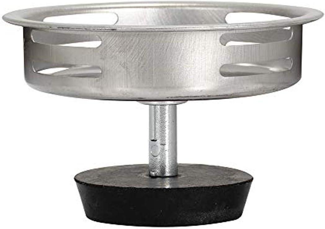 2 x EZ-FLO Rubber Flat Bottom Replacement Basket, 3-1/2 Inch Diameter, Stainless Steel, 30058