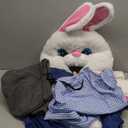 Morph Easter Bunny Costume Adult Rabbit Mascot Dungarees Suit for Easter Costumes Celebrations and Events L