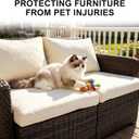 Loungewave 14Pcs Outdoor Cushion Covers, Patio Cushion Covers Replacement for Patio Furniture Sofa Couch, Soft Flexibility Washable Reusable Furniture Protector (Beige,Cover Only)