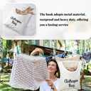 2 Pcs Canvas Clothespin Bag laundry Hanging Storage Organizer Clothes Pin Hanging Bag with Hook Clothespin Holder with an Extra Large Opening, Holds 100 Clothes Pins for Clothesline Outdoor