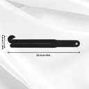 4pcs Food Bag Opener, Plastic Bag Cutter Pouch Squeezer with Stainless Steel Blade, Easy Hanging Chain & Suction Cup for Kitchen Home Restaurant Use (Black, White)