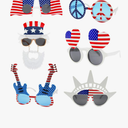 6 Pack American Flag Glasses USA Patriotic Party Sunglasses Fourth 4th of July Party Accessories Holiday Sunglasses Eyewear for Party Photo Booth Props