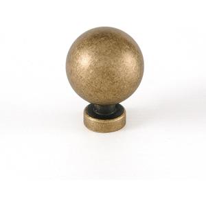 10 Pack 1 Inch Dia Antique Brass Kitchen Cabinet Knobs, Classic Vintage Retro Hardware Drawer Pull for Drawer Cupboard Dresser Wardrobe