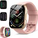 Smart Watch for Women, 1.95" HD Touchscreen Fitness Tracker with Bluetooth Calling, Fitness Watch with 110+ Sports Modes/Heart Rate/Sleep Monitor, IP68 Waterproof Smartwatch for Android iOS, Pink