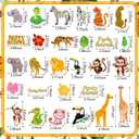 Riceshoot 48 Pcs Animals Embroidered Patches Mixed Animal Iron on Patches Lion Giraffe Tiger Snack Elephant Monkey Leaf Embellishments Sew Applique for DIY Shoes Clothes