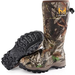 Hunting Boots for Men, Waterproof Insulated 6mm Neoprene Rubber Boots for Hunting and Outdoor Activities (Camo) Size: 11